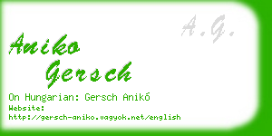 aniko gersch business card